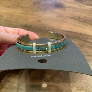 Express • Turquoise & Gold Enamel Cuff Bracelet • NWT